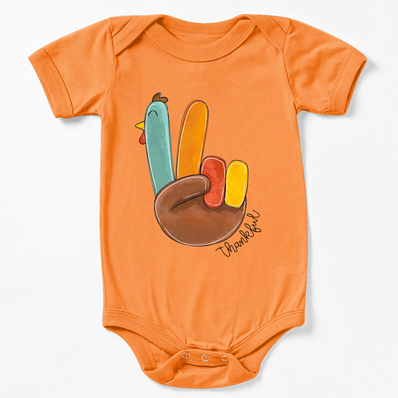 Thanksgiving Little Turkey Bodysuit For Baby Beepumpkin