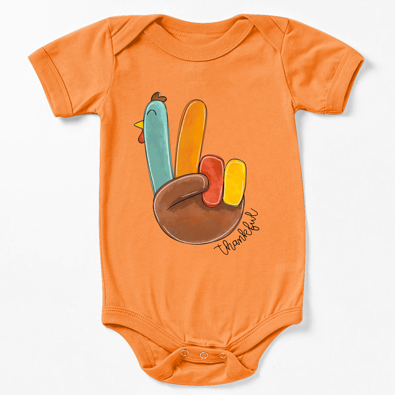 Thanksgiving Little Turkey Bodysuit For Baby Beepumpkin