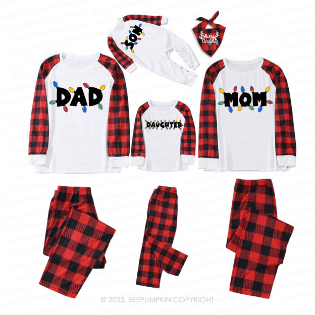 Personalized Christmas Lights Matching Pajamas Beepumpkin