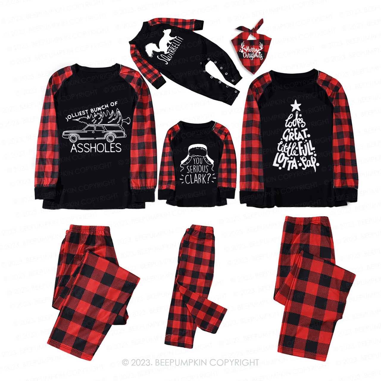 Funny Pattern Christmas Special Family Matching Pajamas Beepumpkin