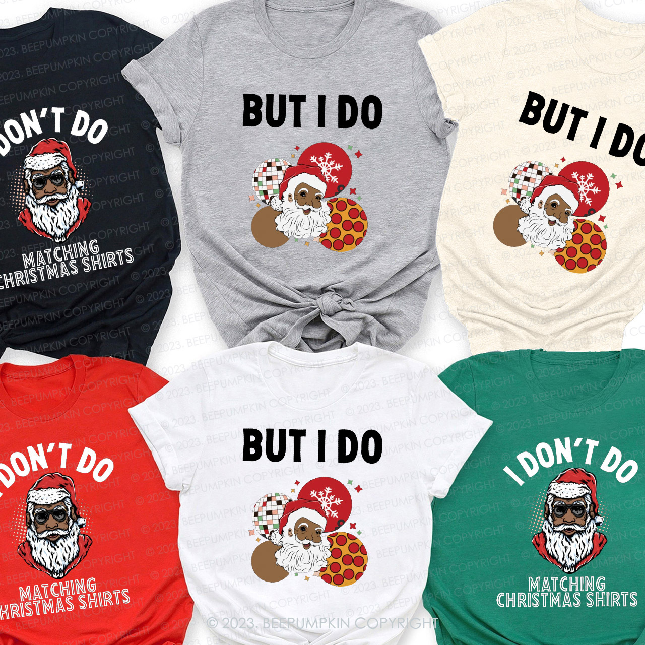 Santa Claus Funny Christmas Party Family Shirts Beepumpkin