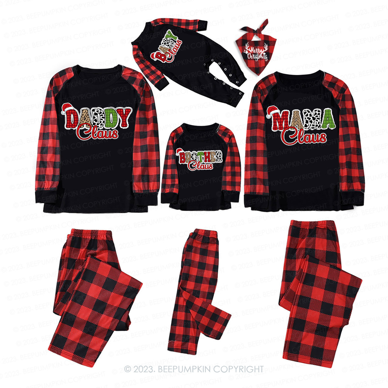 Personalized Christmas Gift Pajamas For Family Beepumpkin