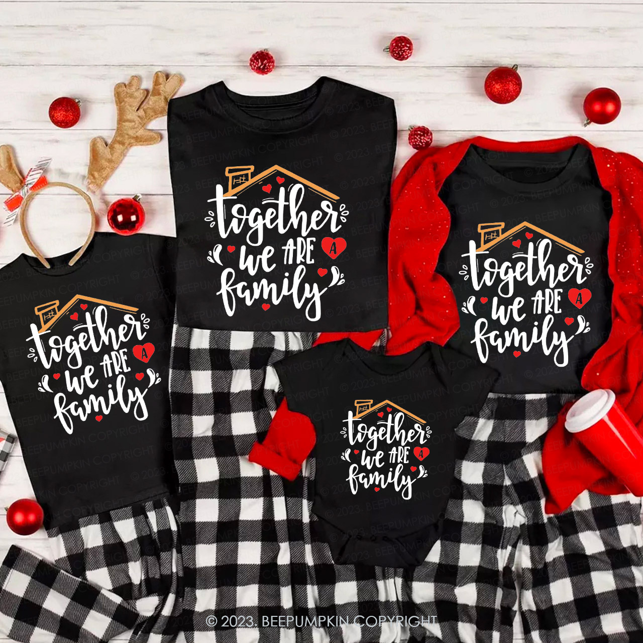 Together We Are A Family Christmas Shirts Beepumpkin