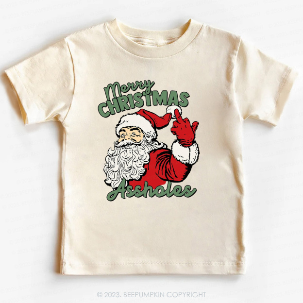 Retro Santa Funny Sarcastic Tees For Kids Beepumpkin