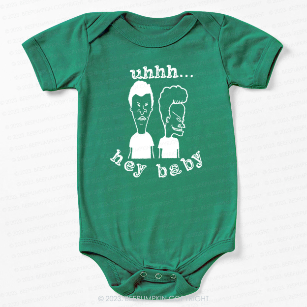 Hey Baby Beavis Butthead Funny 90s Graphic Bodysuit For Baby
