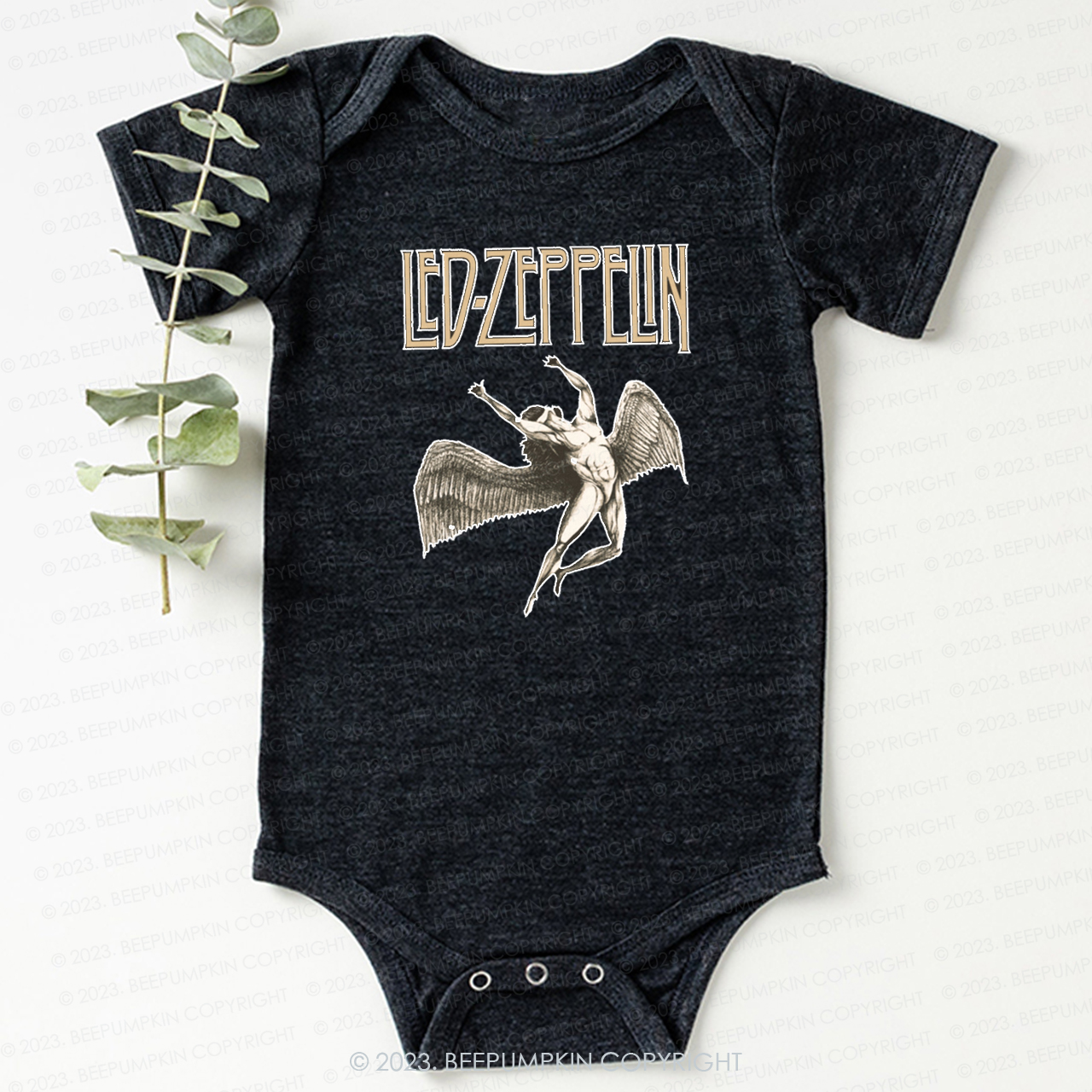 Led Zeppelin Sculpture Bodysuit For Baby