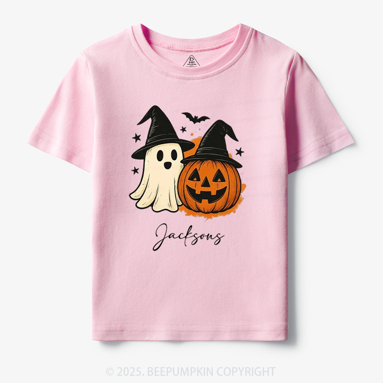 Personalized Ghost Pumpkin Toddler&Kid's Tees Beepumpkin