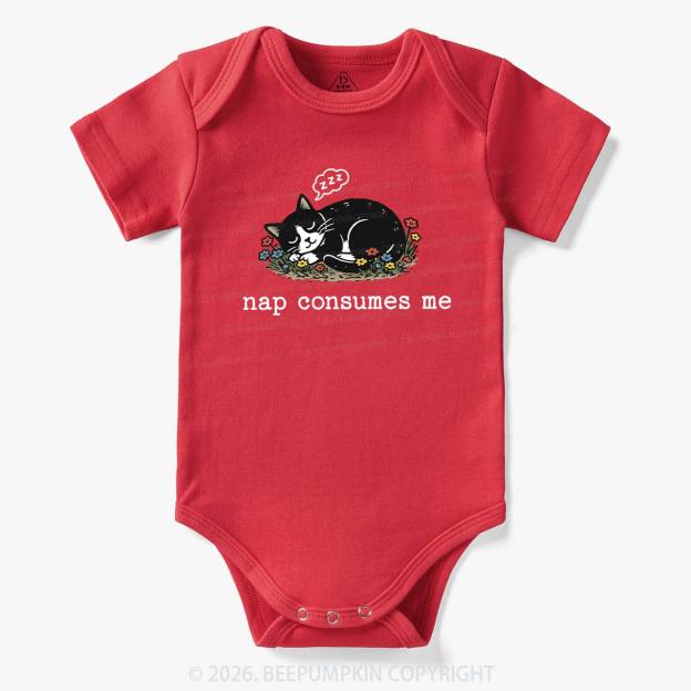 Funny Cat Meme Nap Consumes Me Bodysuit