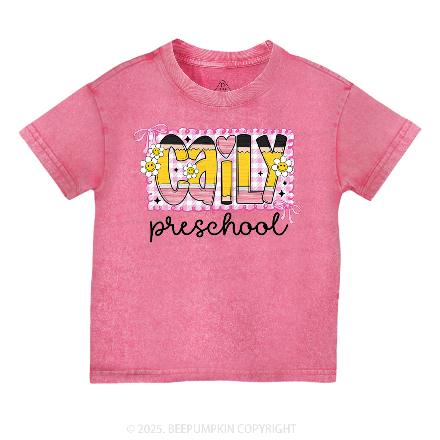 Personalized Graffiti Pencil Name Toddler&Kids Washed Tees