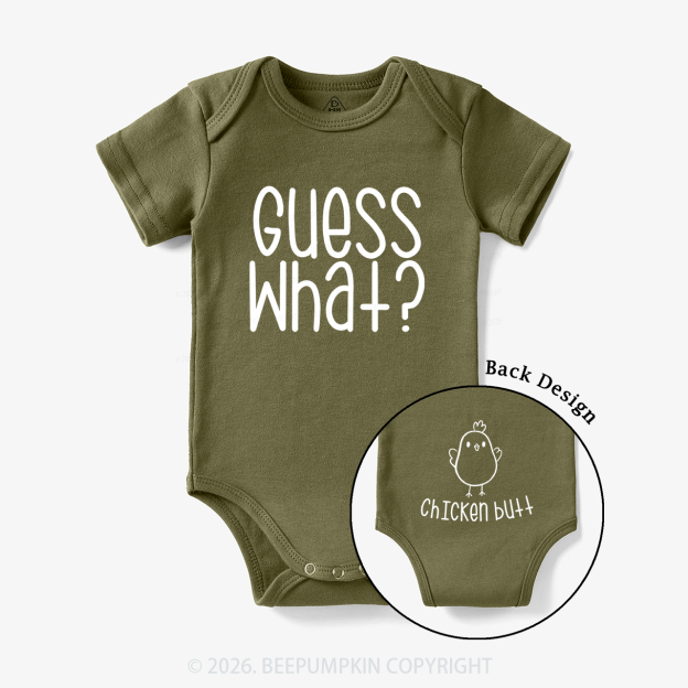 Guess What Chicken Butt Funny Farm Bodysuit