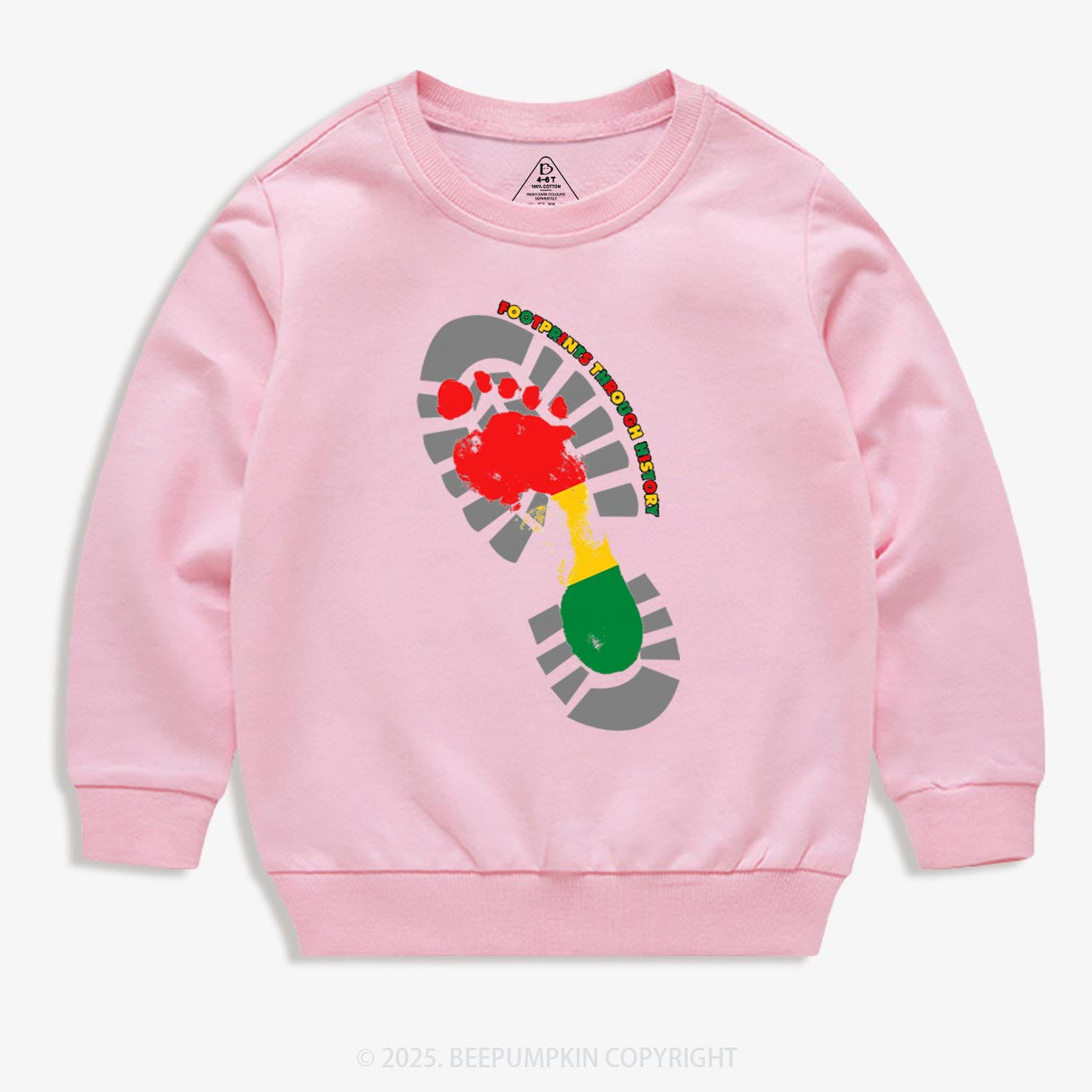 Black History Month Footprint Kid's Sweatshirt