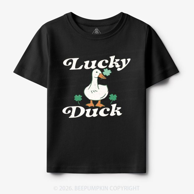 Lucky Duck St Patrick's Day Toddler&Kid's Tees Beepumpkin