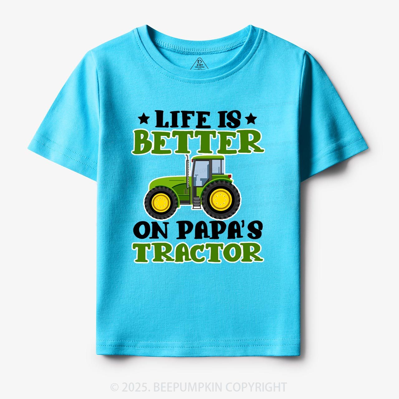 Life Is Better On Papa's Tractor Toddler&Kid's Tees Beepumpkin