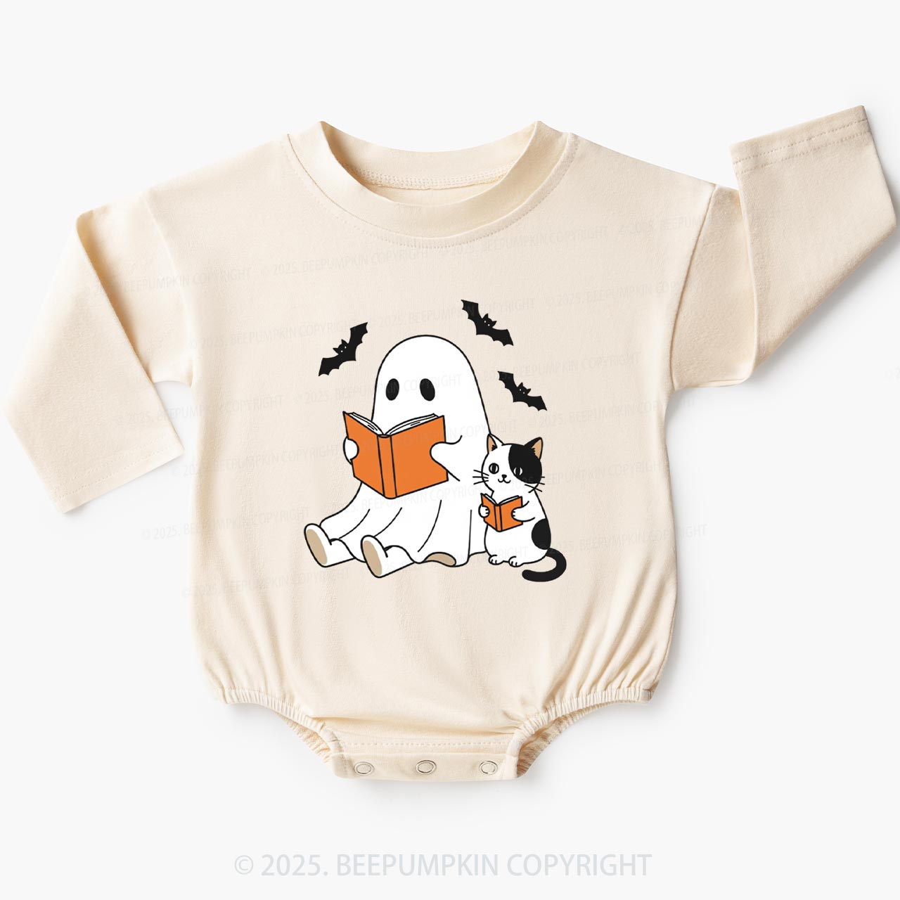 Spooky Season Cat Baby Bubble Romper Beepumpkin