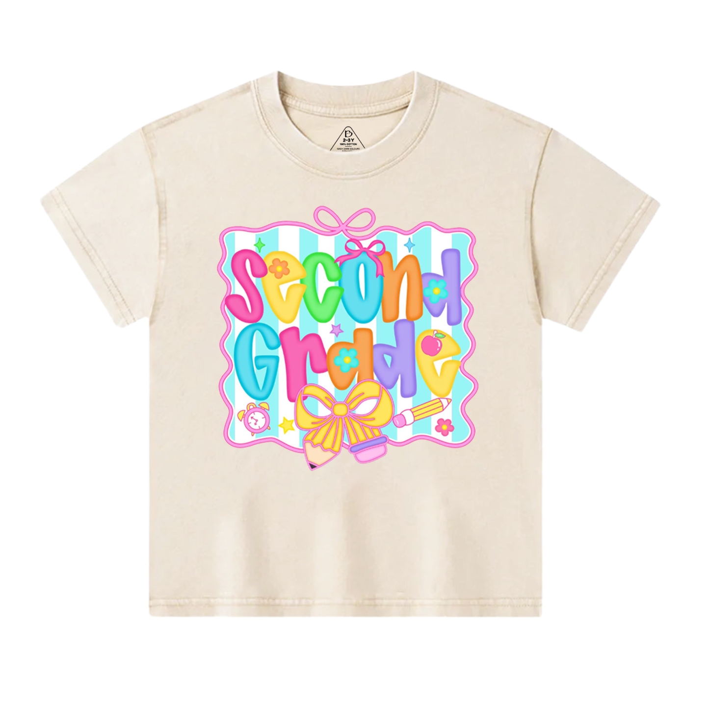 Personalized Preppy Back to School Bundle Toddler&Kids Washed Tees