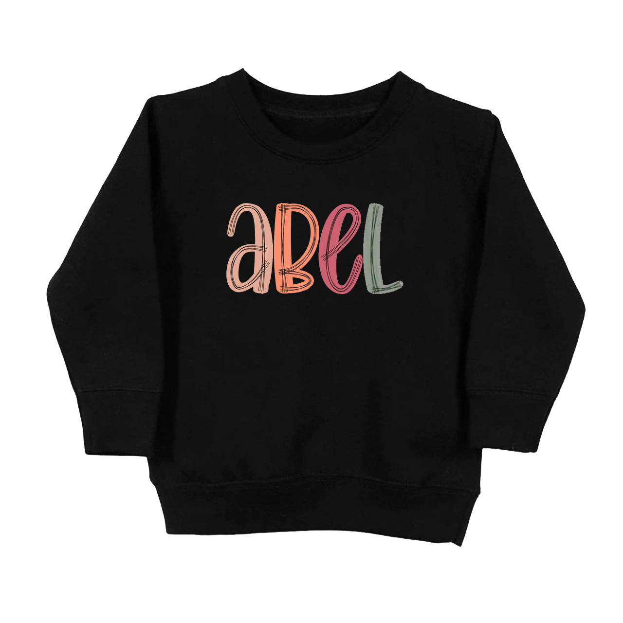 Personalized Scribble Name Sweatshirt For Kids