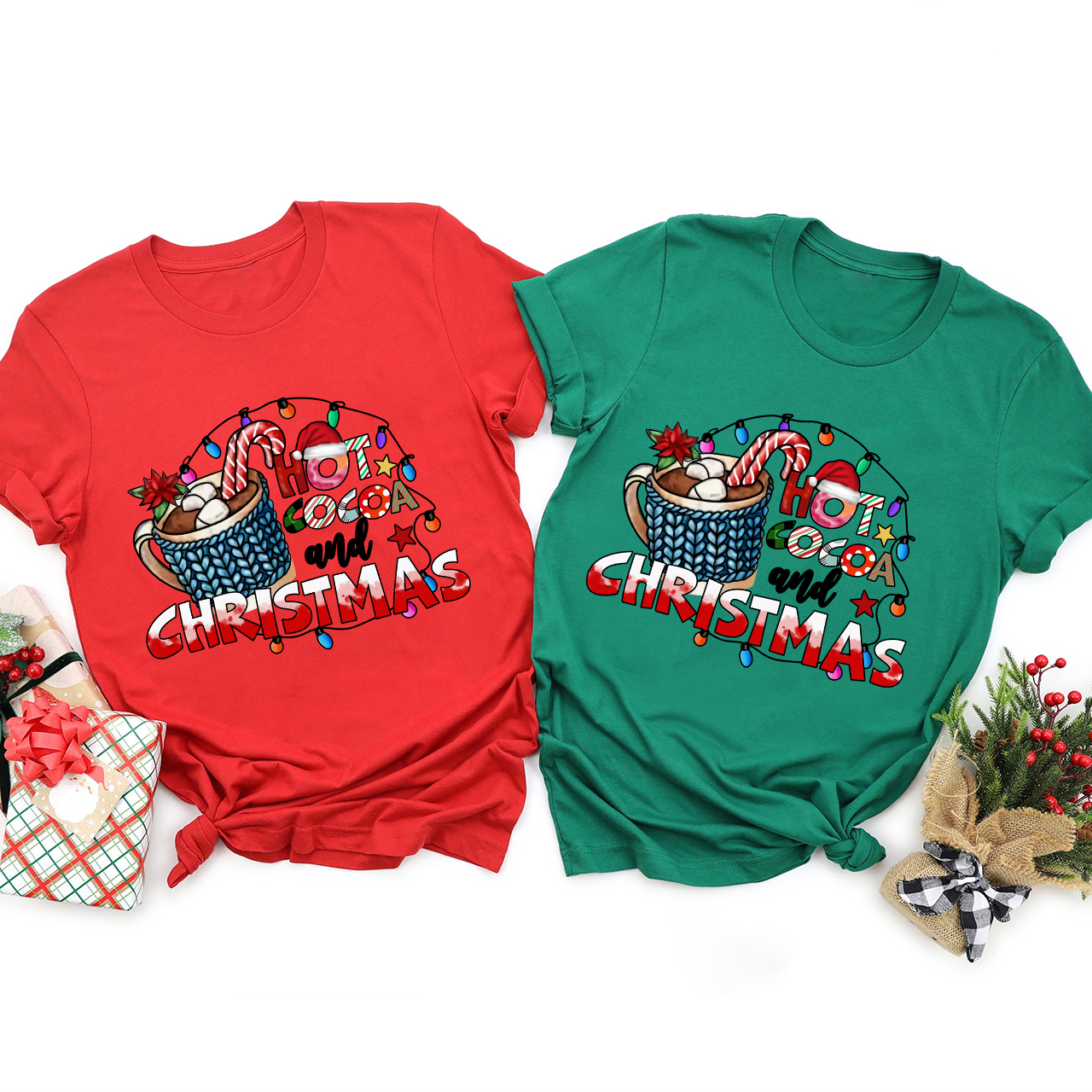 Hot Cocoa Christmas Family Matching Shirt