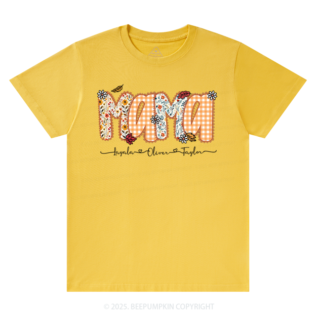Personalized Preppy Fall Pumpkin Lace T-Shirts Beepumpkin