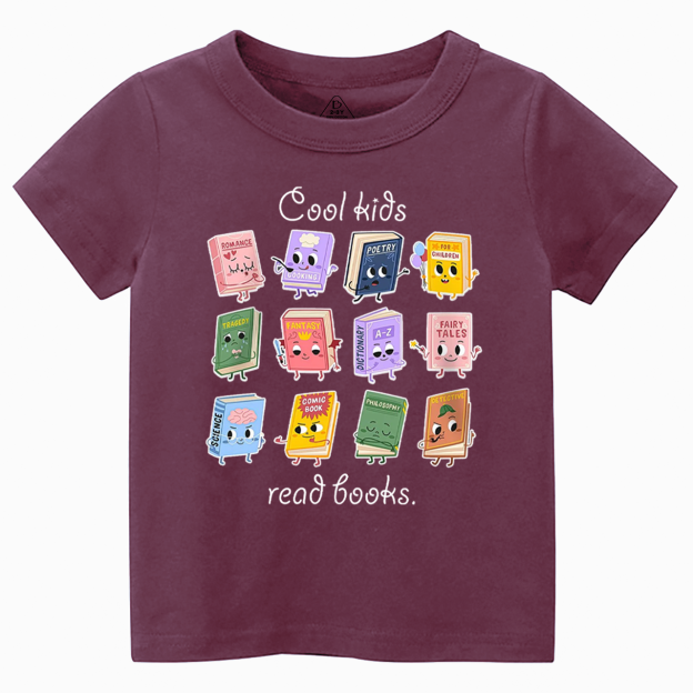 Cool Kids Read Books Toddler&Kid's Tees Beepumpkin