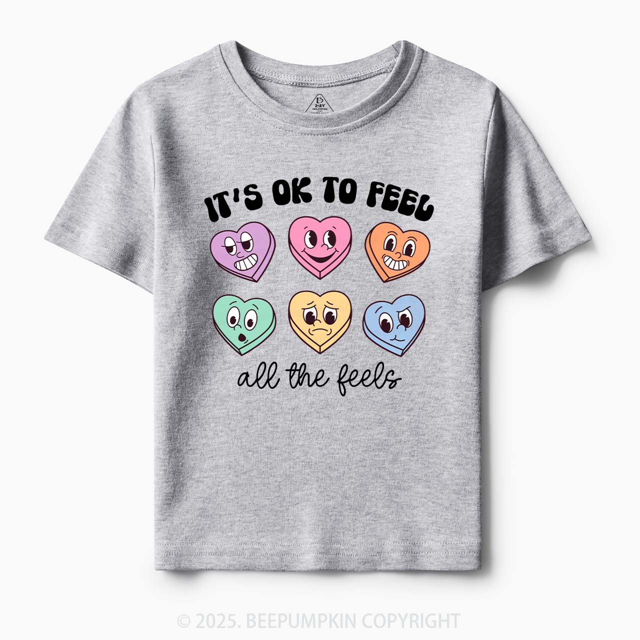 It's Ok To Feel All The Feels Toddler&Kid's Tees Beepumpkin