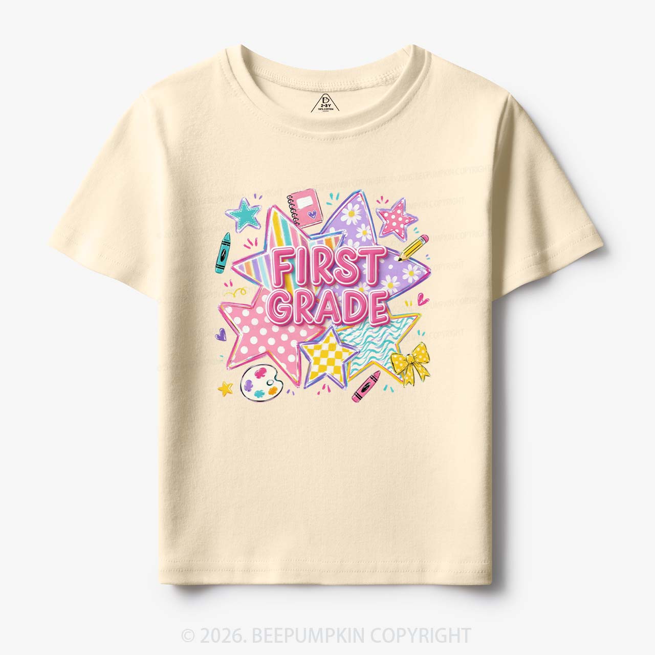 Striped Starburst Pre-K To Fourth Grade Toddler&Kid's Tees