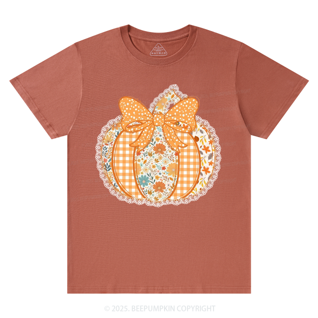 Preppy Floral Fall Pumpkin T-Shirts Beepumpkin