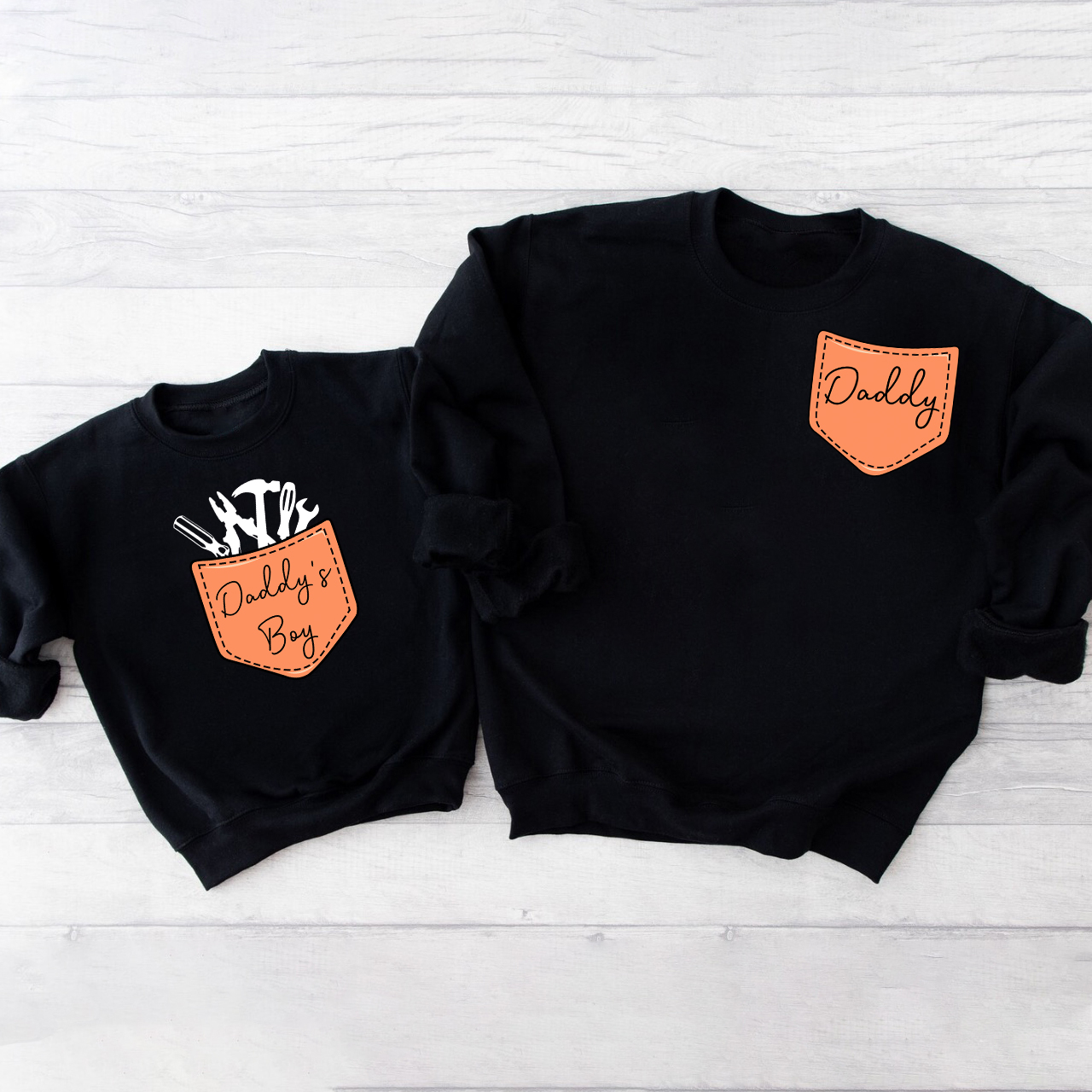 Daddy & Daddy's Girl Flowers Matching Dad And Me Sweatshirts