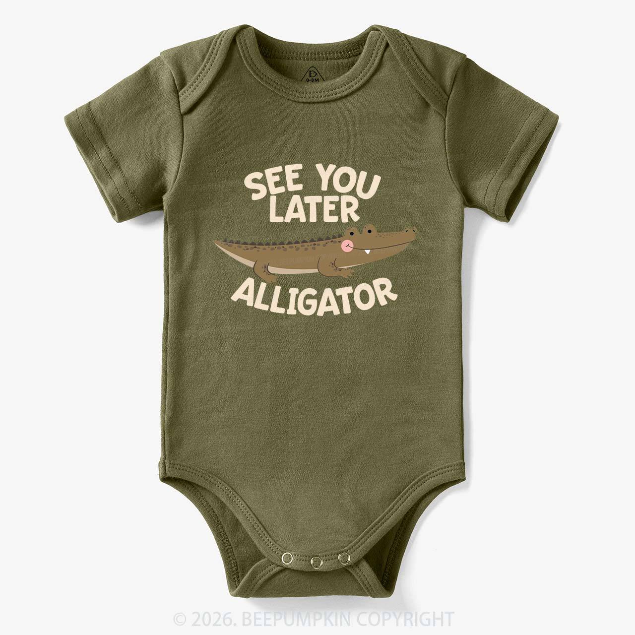 See You Later Alligator In A While Crocodile Twin Bodysuit