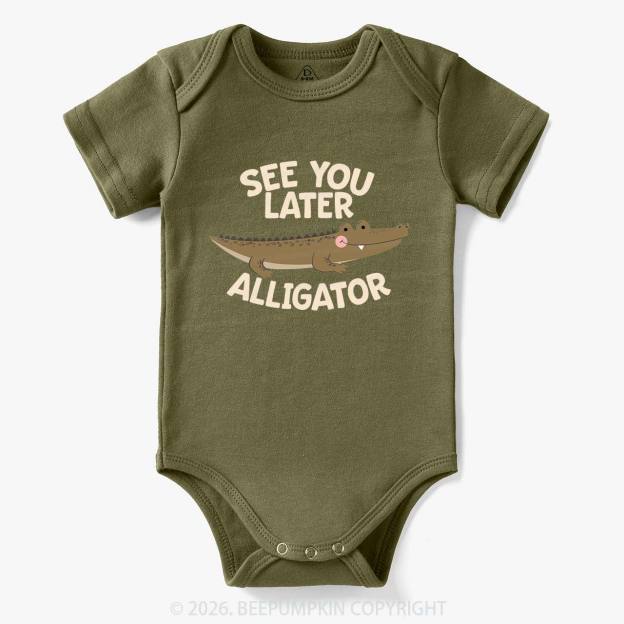 See You Later Alligator In A While Crocodile Twin Bodysuit