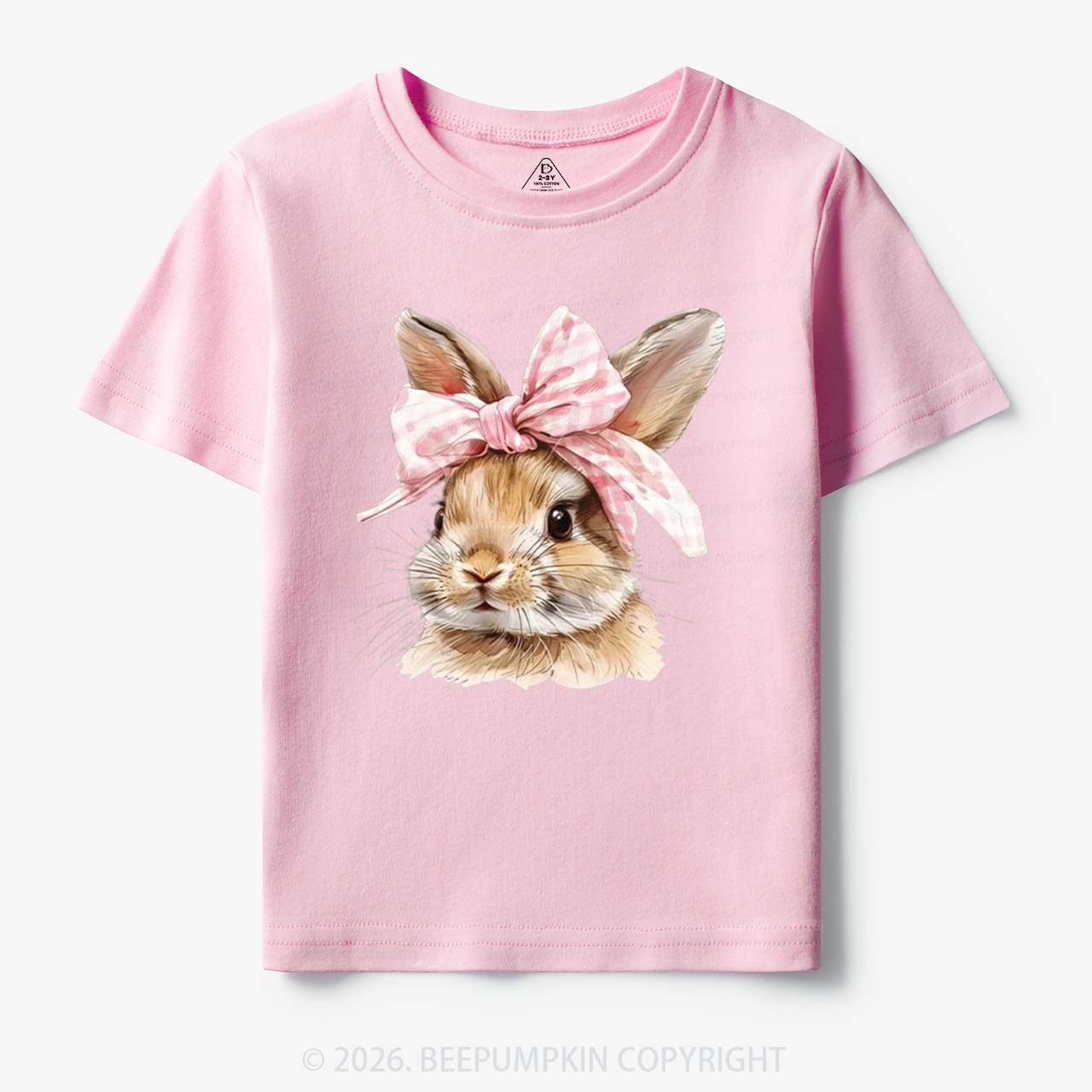 Cute Bunny with Bow Easter Toddler&Kid's Tees