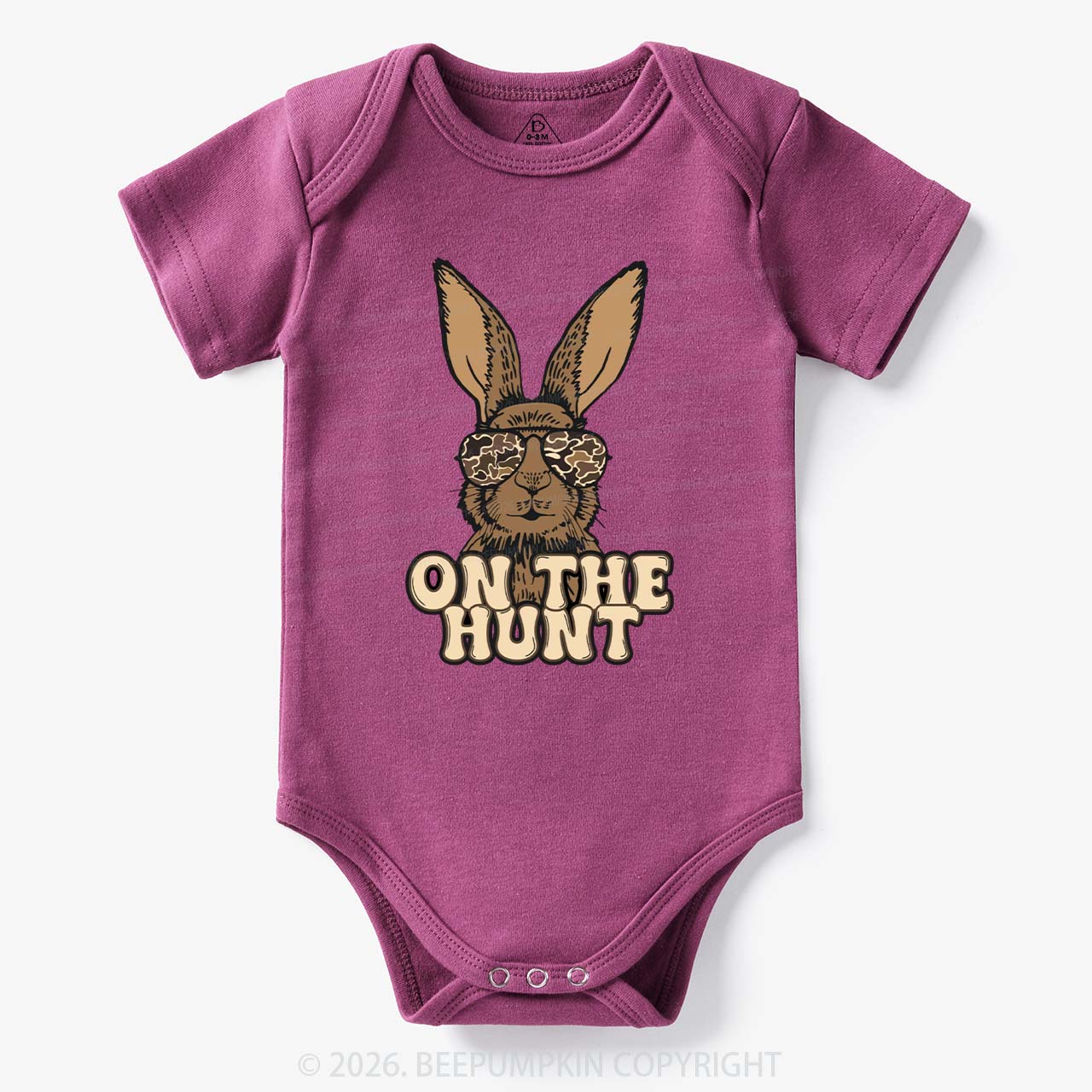Camo Bunny On The Hunt Baby Bodysuit