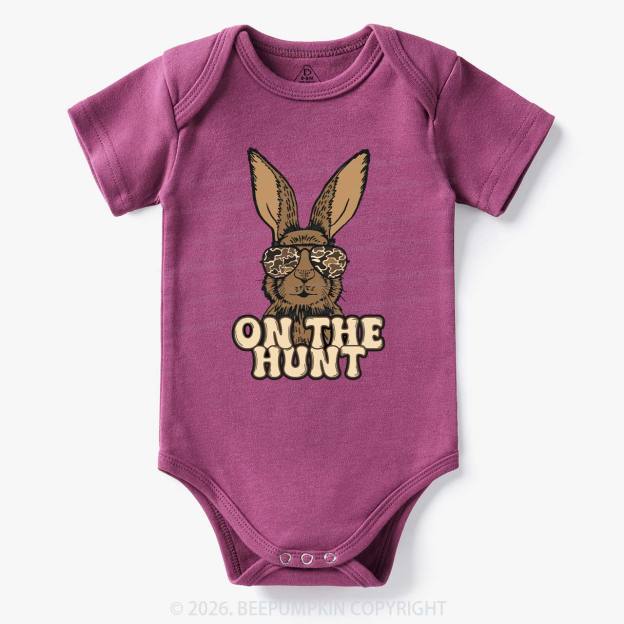 Camo Bunny On The Hunt Baby Bodysuit