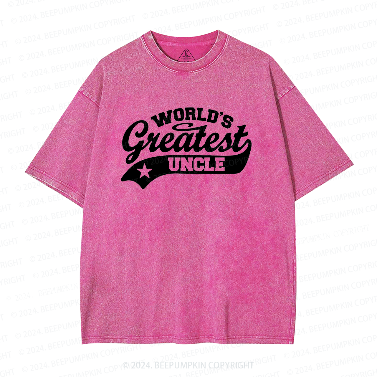 World’s Best Uncle Washed T-Shirts 