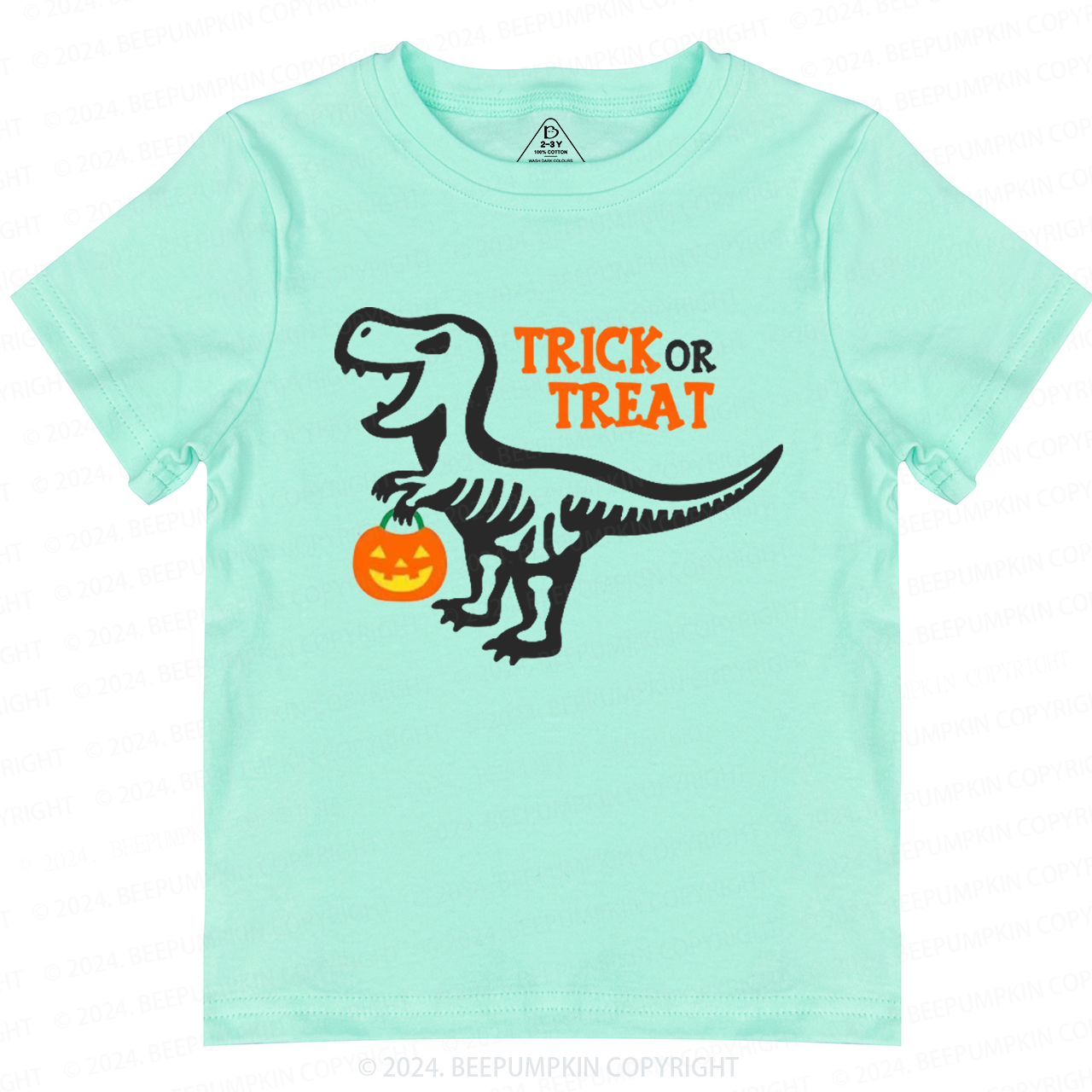 Trick or Treat Dinosaur Halloween Toddler&Kids Tees 