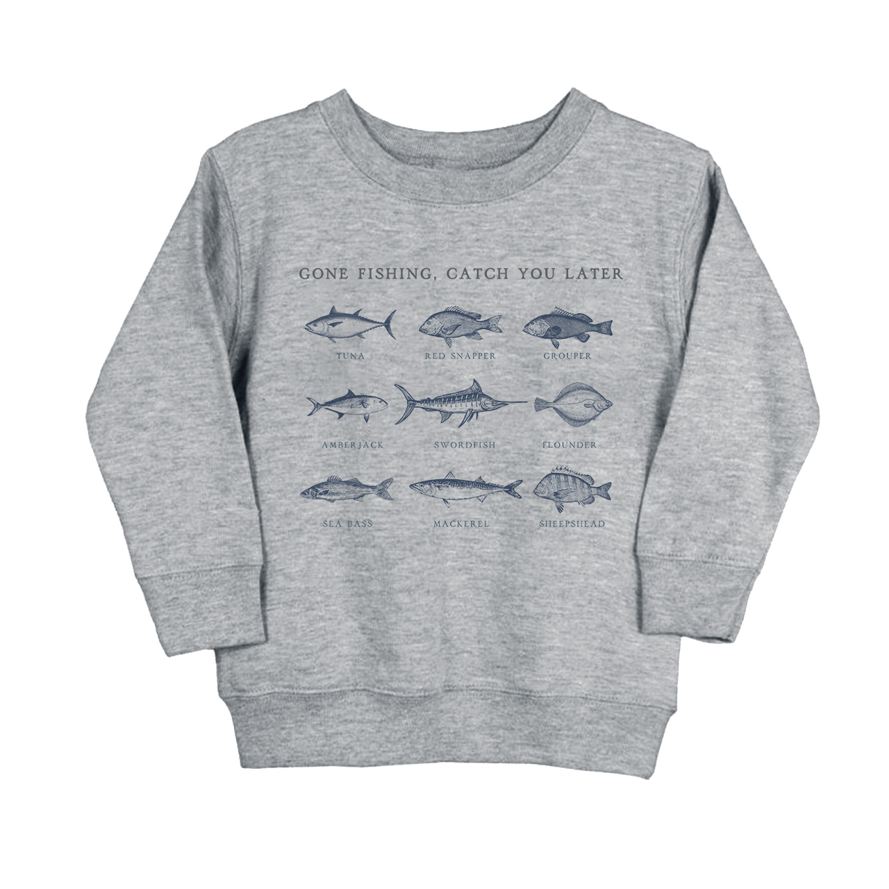 Cute Fishing Natural Sweatshirt For Kids