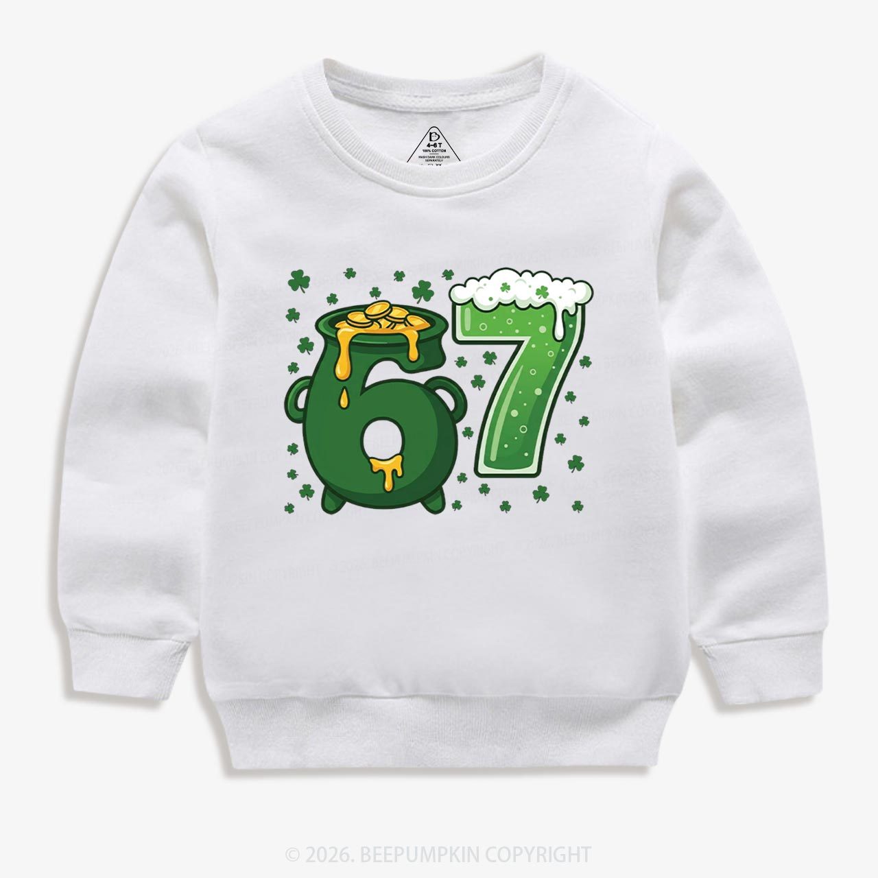 Six Seven St Patrick's Day Kid's Sweatshirt