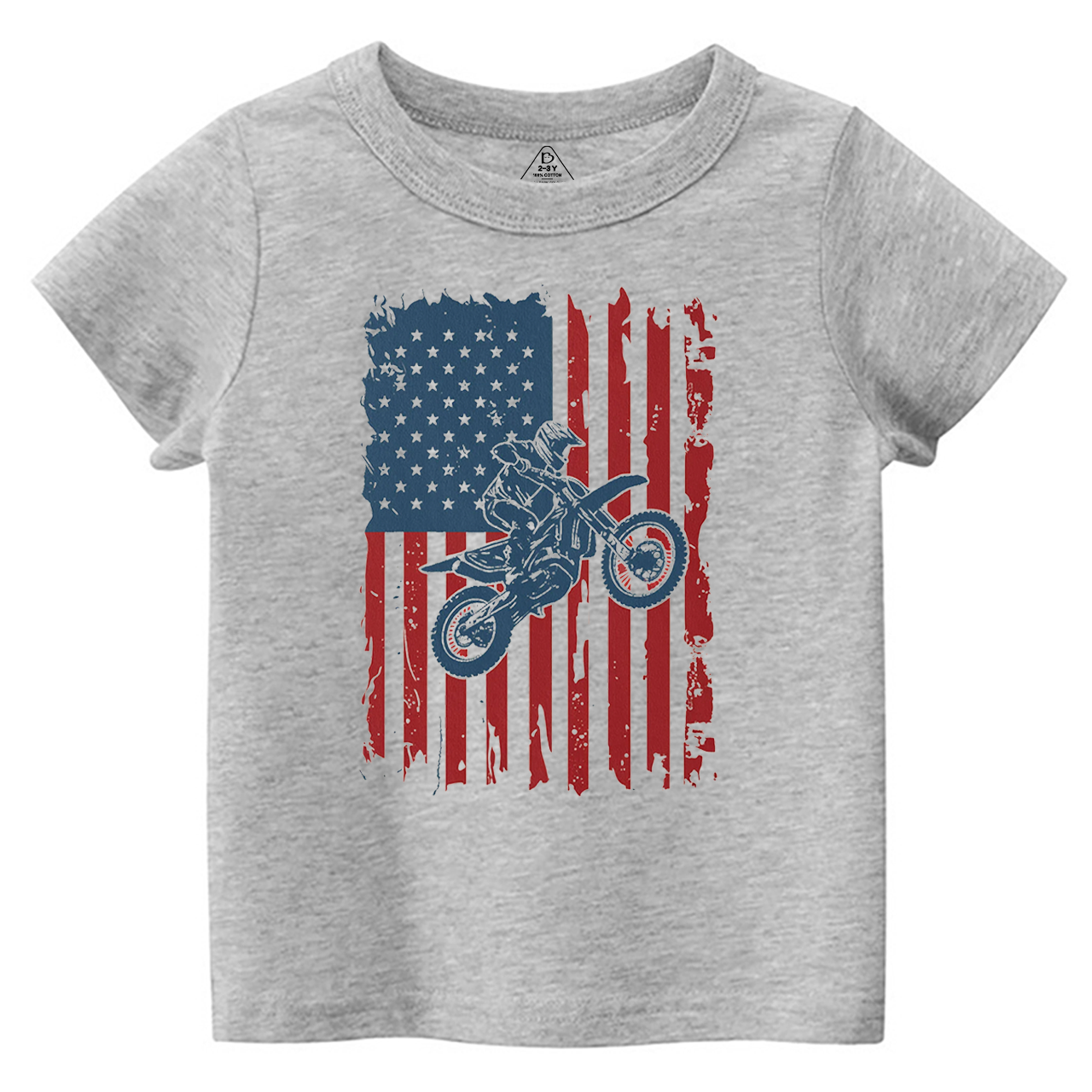 American Flag Dirt Bike Jump Toddler&Kid's Tees Beepumpkin 