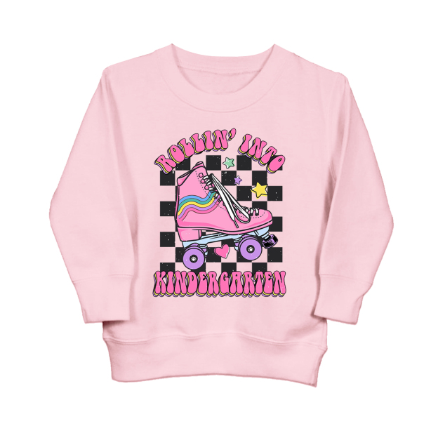 Rollin Into Kindergarten Back To School Kids Sweatshirt