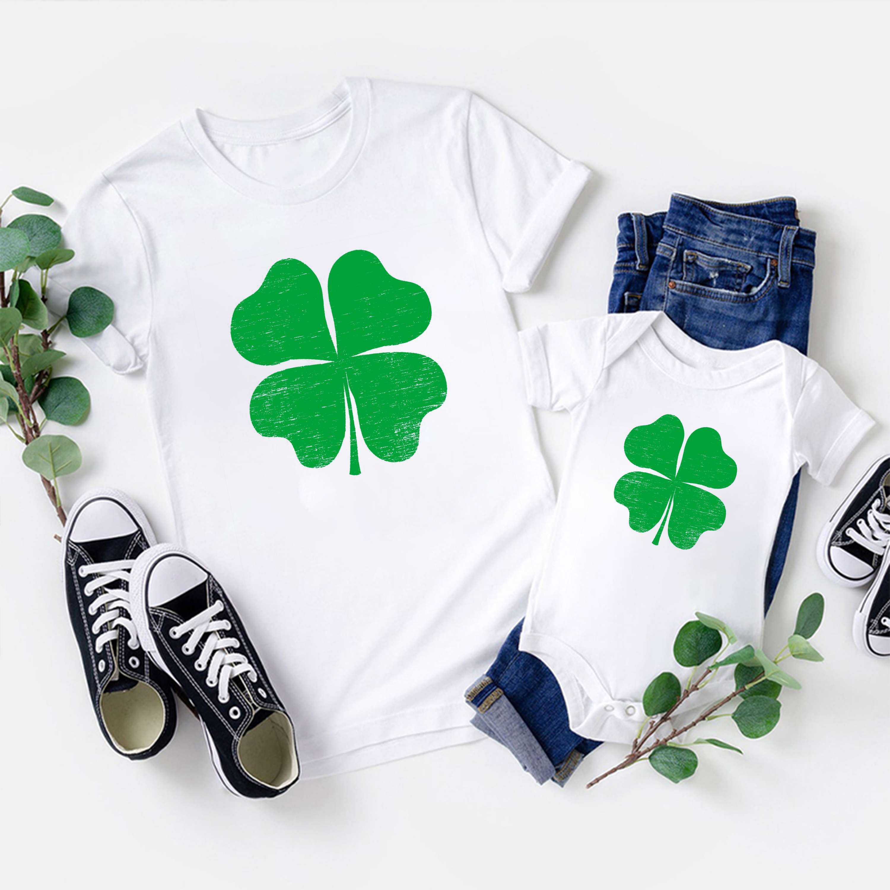 Retro Clover St Patrick's Day Matching Shirts