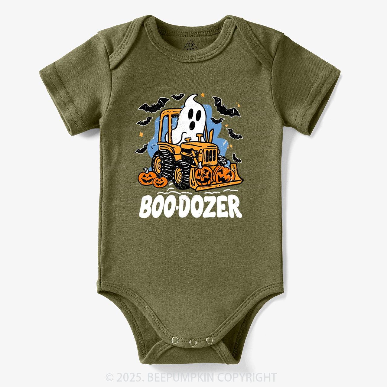 Halloween Ghost Boo-dozer Bodysuit Beepumpkin