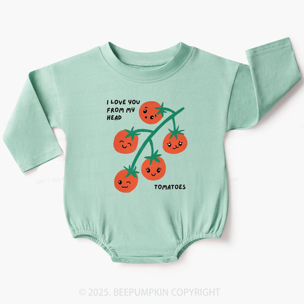 I Love You From My Head Tomatoes Baby Bubble Romper Beepumpkin