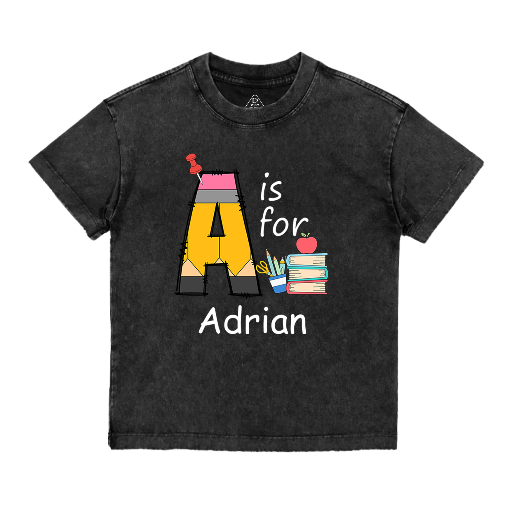 Personalized Alphabet Name Toddler&Kids Washed Tees