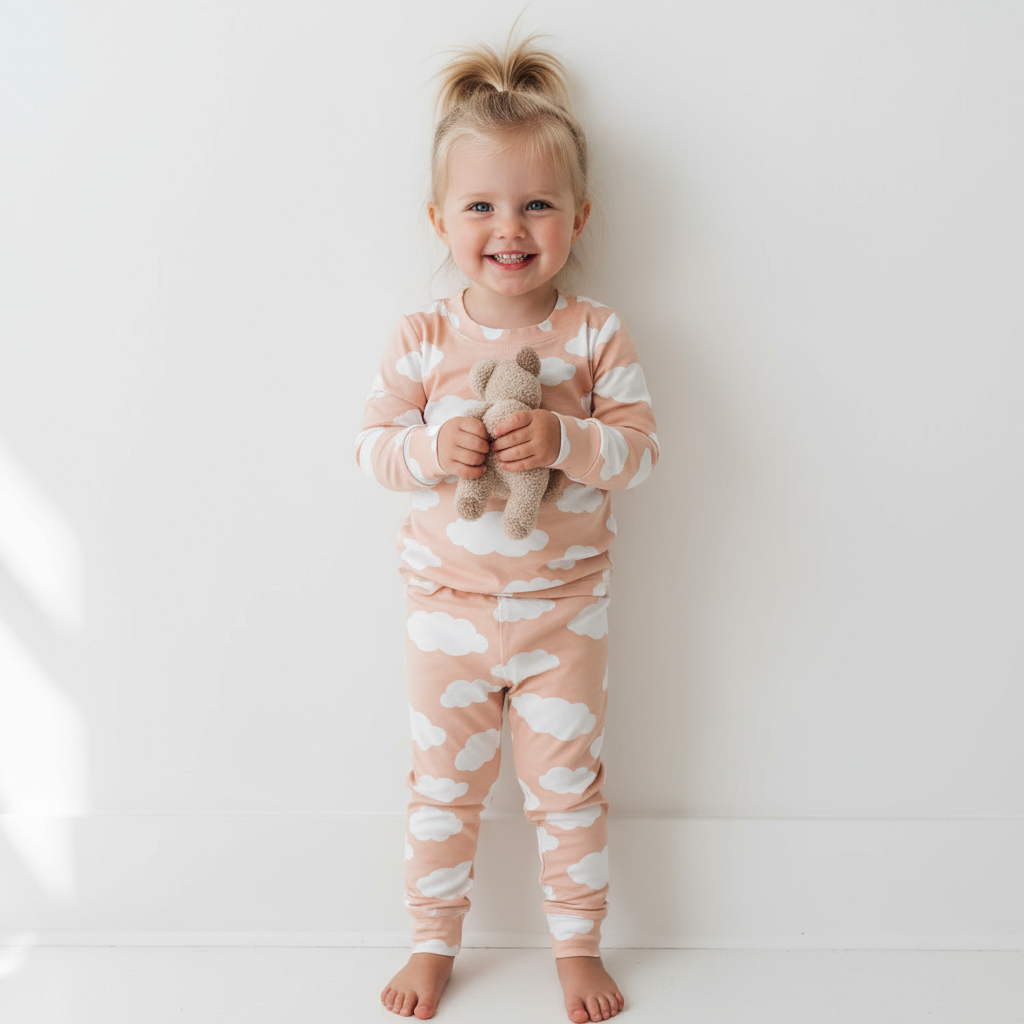 Dreamy Clouds Two-Piece Pajama Set For Kids