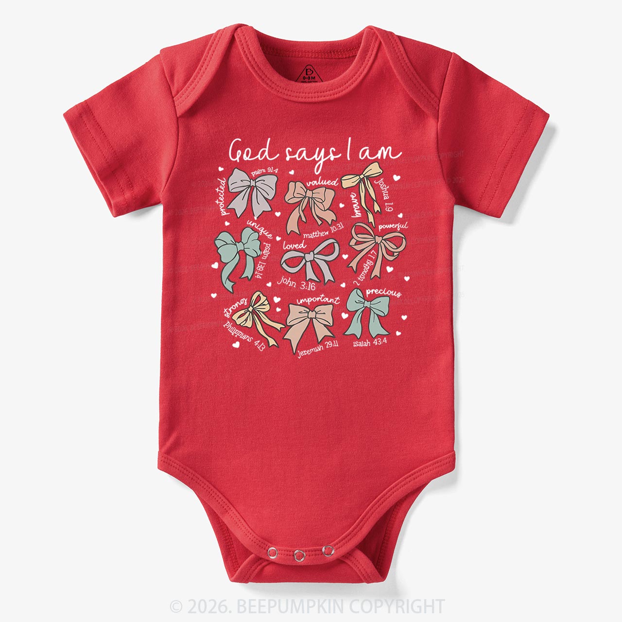Jesus Gifts God Says I Am Girl Baby Bodysuit