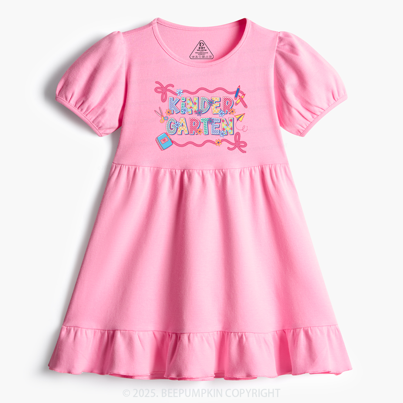 Personalized Coquette Pencil Toddler&Kid's Ruffle Dress Beepumpkin 