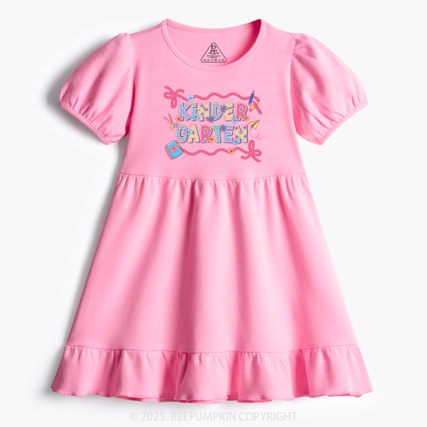 Personalized Coquette Pencil Toddler&Kid's Ruffle Dress Beepumpkin 