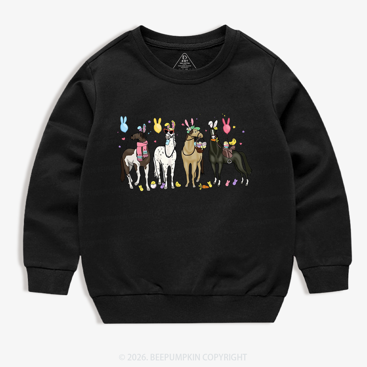 Funny Horse Easte Toddler&Kid's Sweatshirt