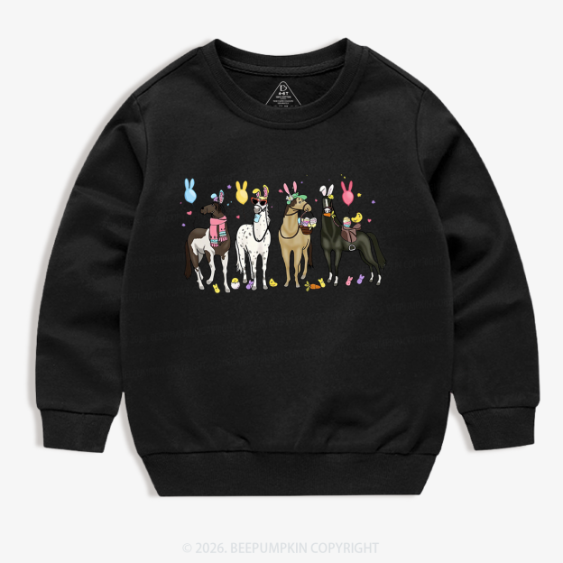 Funny Horse Easte Toddler&Kid's Sweatshirt