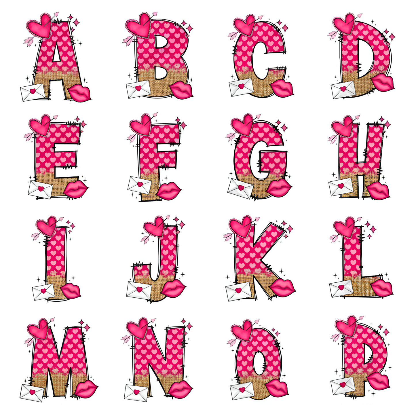 Personalized Valentine's Day Pink Hearts Toddler&Kid's Tees Beepumpkin