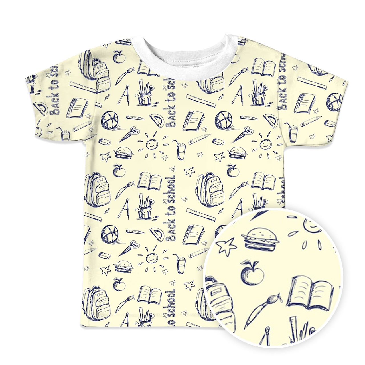 Back To School All Over Print Kids Tees